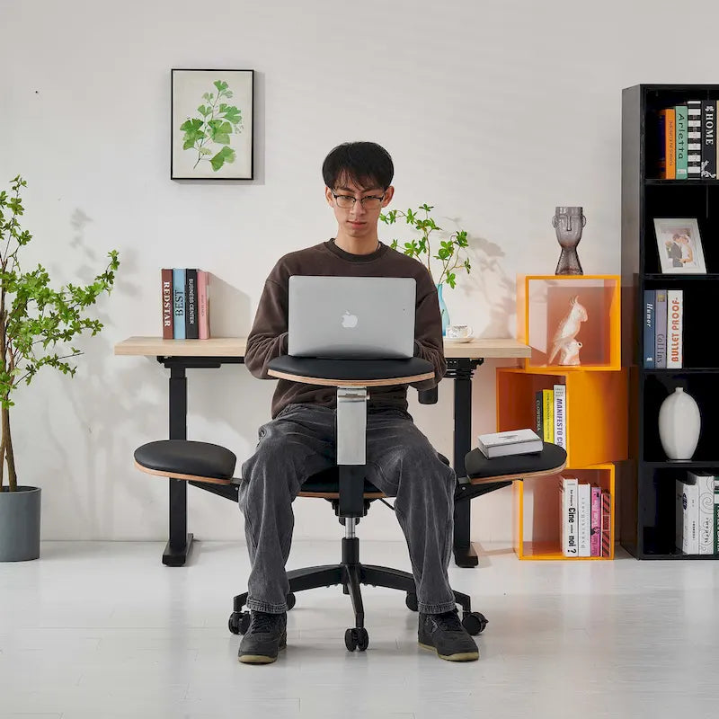 Sedia da meditazione regolabile nera Sedia ergonomica reclinabile da ufficio e da gaming