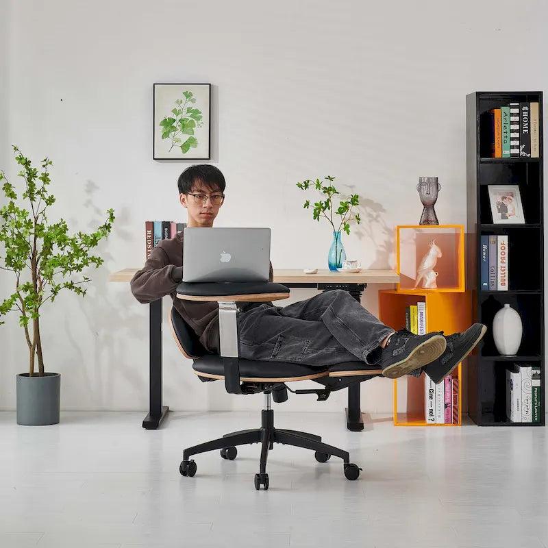 Sedia da meditazione regolabile nera Sedia ergonomica reclinabile da ufficio e da gaming