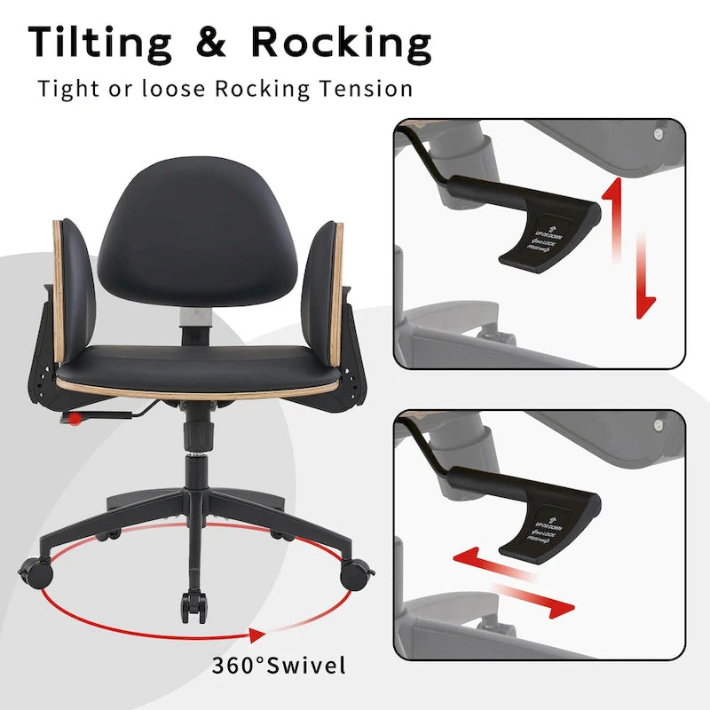 Sedia da meditazione regolabile nera Sedia ergonomica reclinabile da ufficio e da gaming