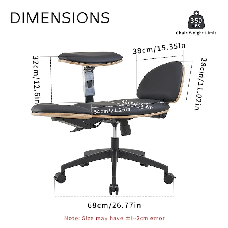 Sedia da meditazione regolabile nera Sedia ergonomica reclinabile da ufficio e da gaming