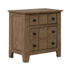 Comodino Rustico "Grandpa's Cabin" per Camera da Letto - Sandstone o Rovere Anticato