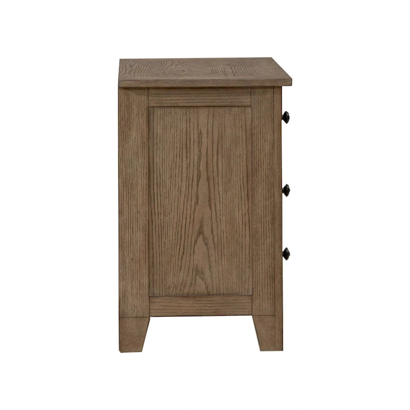 Comodino Rustico "Grandpa's Cabin" per Camera da Letto - Sandstone o Rovere Anticato