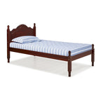 Letto a piattaforma con testiera a pannello in legno massello al 100% Reston, dimensioni Twin