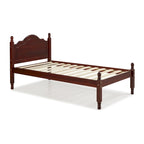 Letto a piattaforma con testiera a pannello in legno massello al 100% Reston, dimensioni Twin