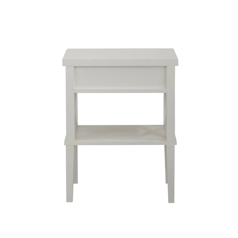 Comodino in legno multicolore con cassetto e ripiano inferiore – Singolo