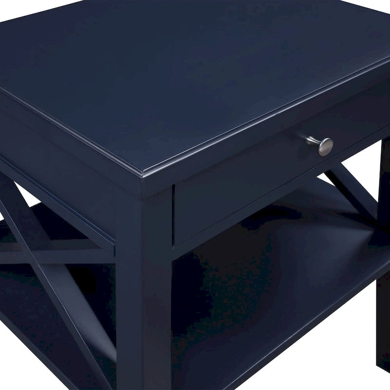 Comodino in legno multicolore con cassetto e ripiano inferiore – Singolo