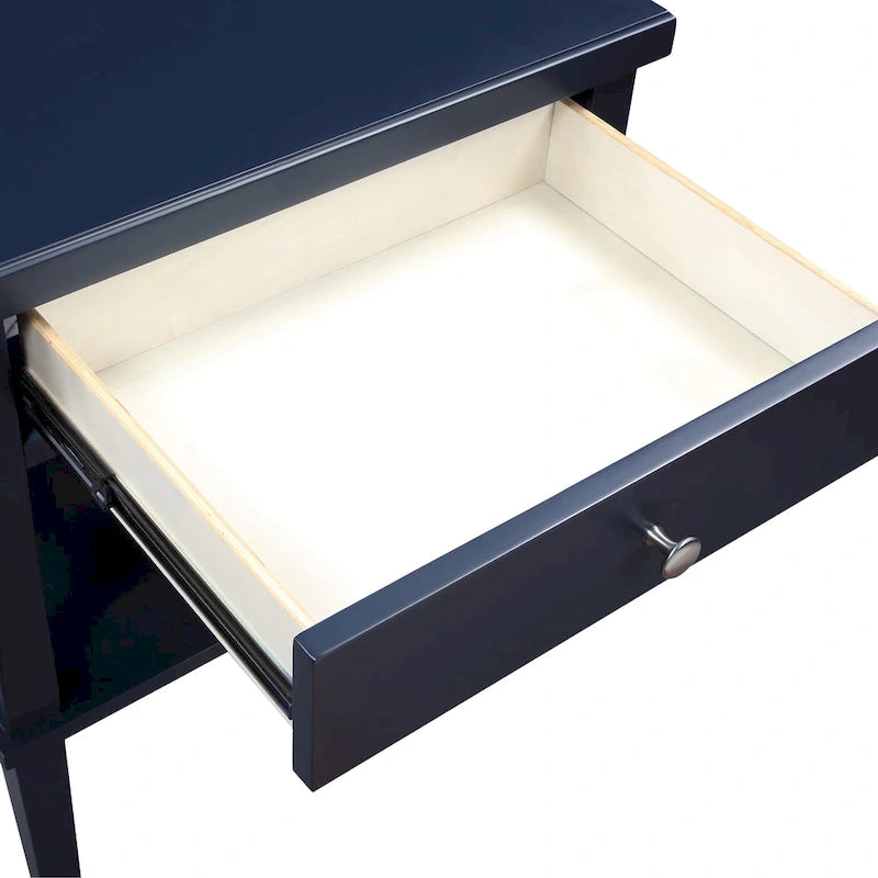 Comodino in legno multicolore con cassetto e ripiano inferiore – Singolo