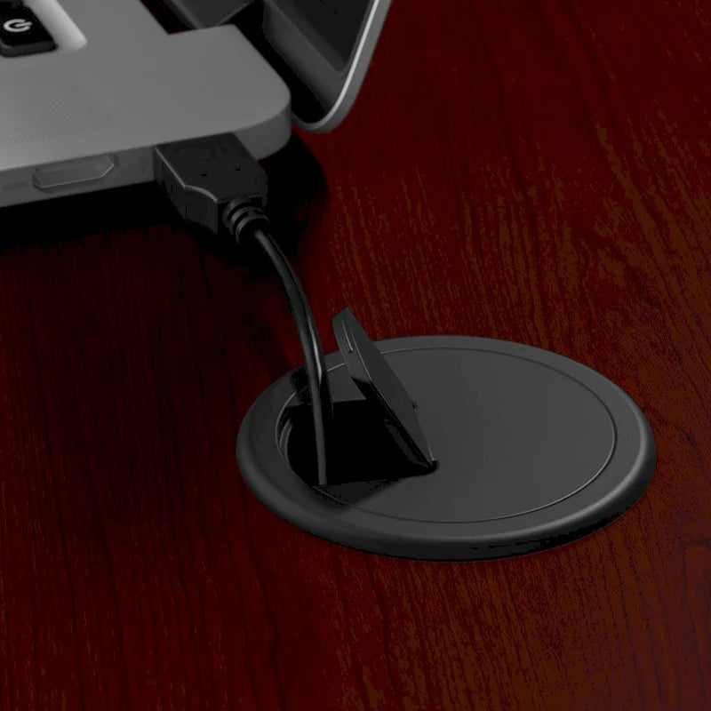 Scrivania in legno di ciliegio per computer con cassetto portadocumenti e scomparto portaoggetti