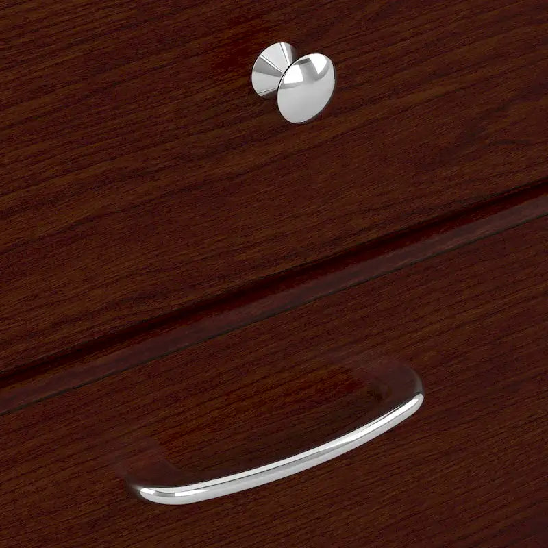 Scrivania in legno di ciliegio per computer con cassetto portadocumenti e scomparto portaoggetti