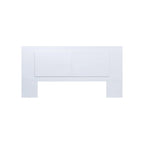 Testiera a pannello piatto a muro bianco sporco / rovere / caramello, adatta per letto king size / queen size / full size, installazione da 1 persona