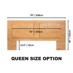 Testiera a pannello piatto a muro bianco sporco / rovere / caramello, adatta per letto king size / queen size / full size, installazione da 1 persona