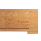 Testiera a pannello piatto a muro bianco sporco / rovere / caramello, adatta per letto king size / queen size / full size, installazione da 1 persona