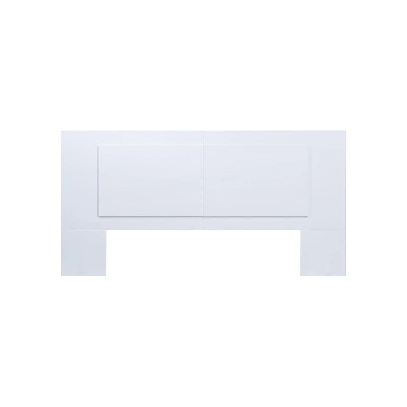 Testiera a pannello piatto a muro bianco sporco / rovere / caramello, adatta per letto king size / queen size / full size, installazione da 1 persona