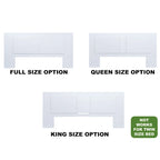 Testiera a pannello piatto a muro bianco sporco / rovere / caramello, adatta per letto king size / queen size / full size, installazione da 1 persona