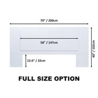 Testiera a pannello piatto a muro bianco sporco / rovere / caramello, adatta per letto king size / queen size / full size, installazione da 1 persona