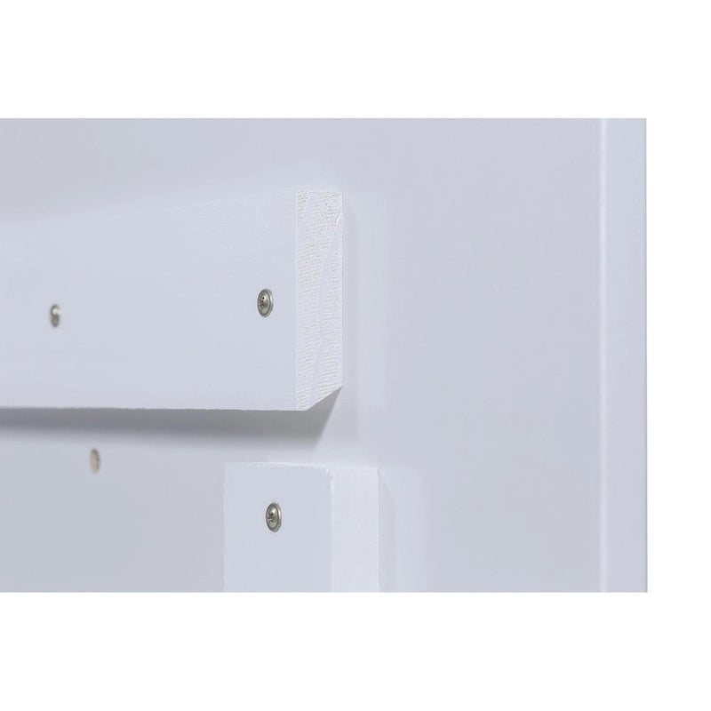 Testiera a pannello piatto a muro bianco sporco / rovere / caramello, adatta per letto king size / queen size / full size, installazione da 1 persona