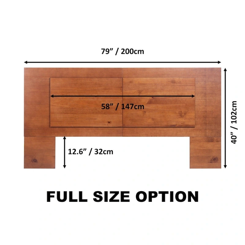 Testiera a pannello piatto a muro bianco sporco / rovere / caramello, adatta per letto king size / queen size / full size, installazione da 1 persona