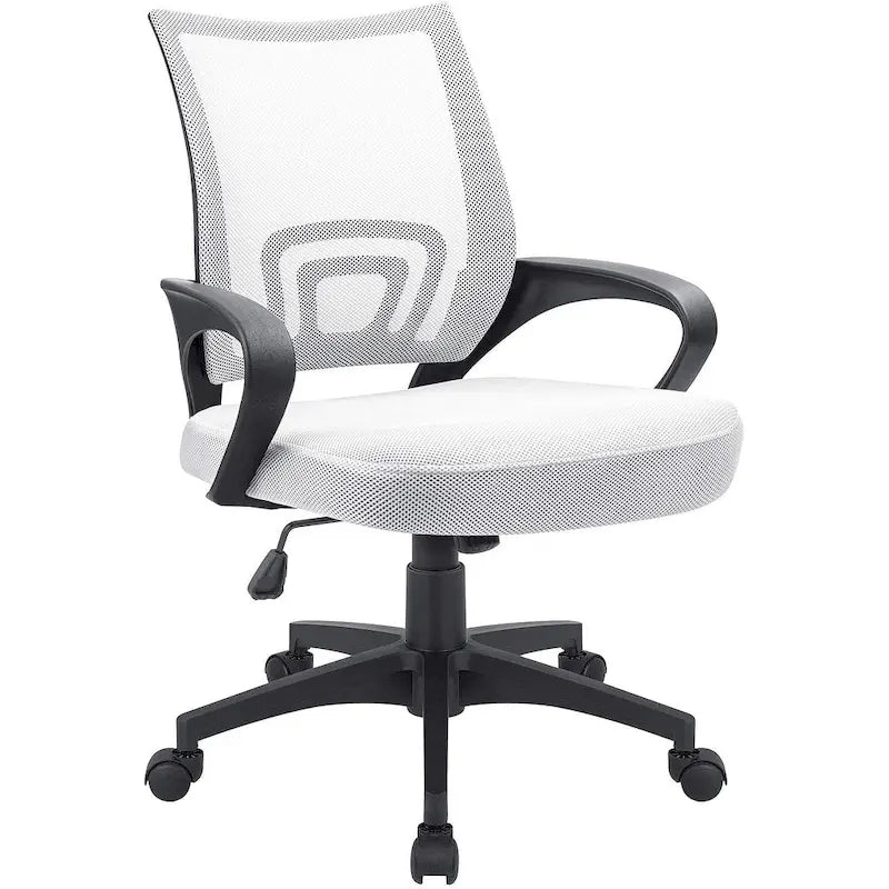 Sedia da scrivania ergonomica in rete con braccioli, girevole, regolabile per ufficio