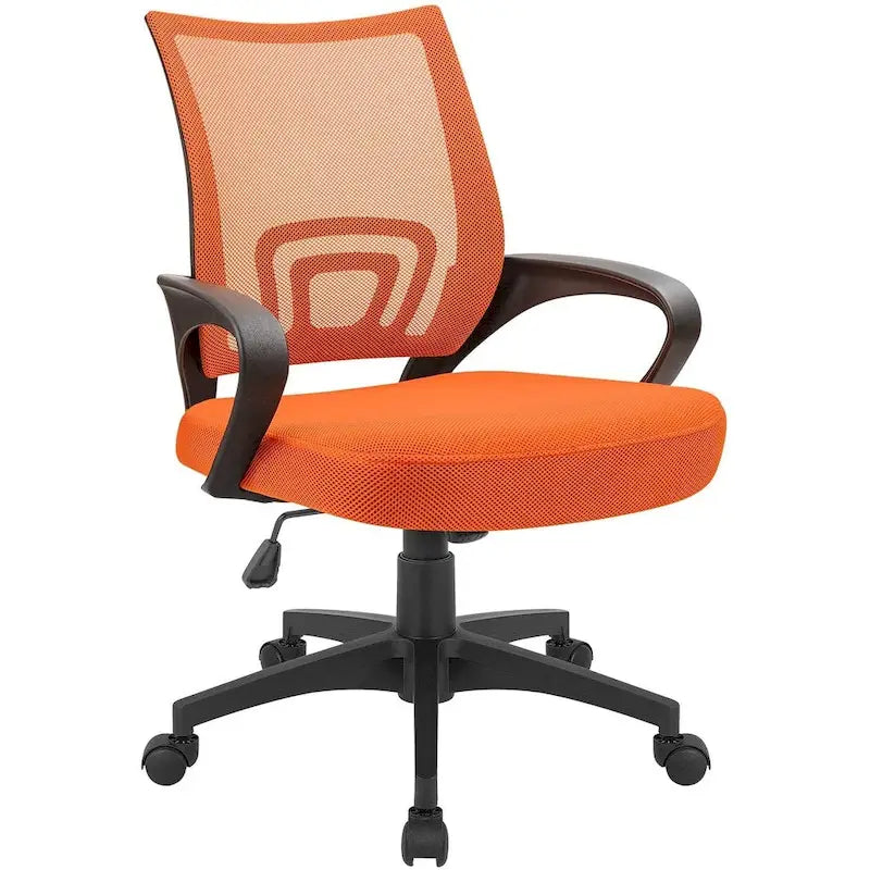 Sedia da scrivania ergonomica in rete con braccioli, girevole, regolabile per ufficio