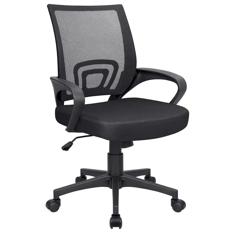 Sedia da scrivania ergonomica in rete con braccioli, girevole, regolabile per ufficio