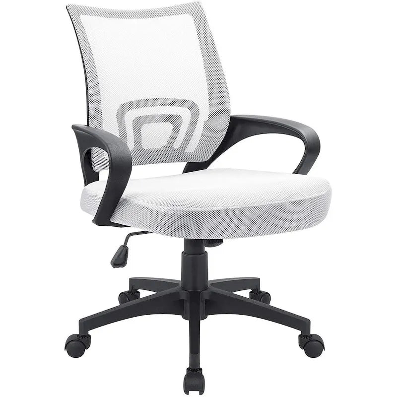 Sedia da scrivania ergonomica in rete con braccioli, girevole, regolabile per ufficio