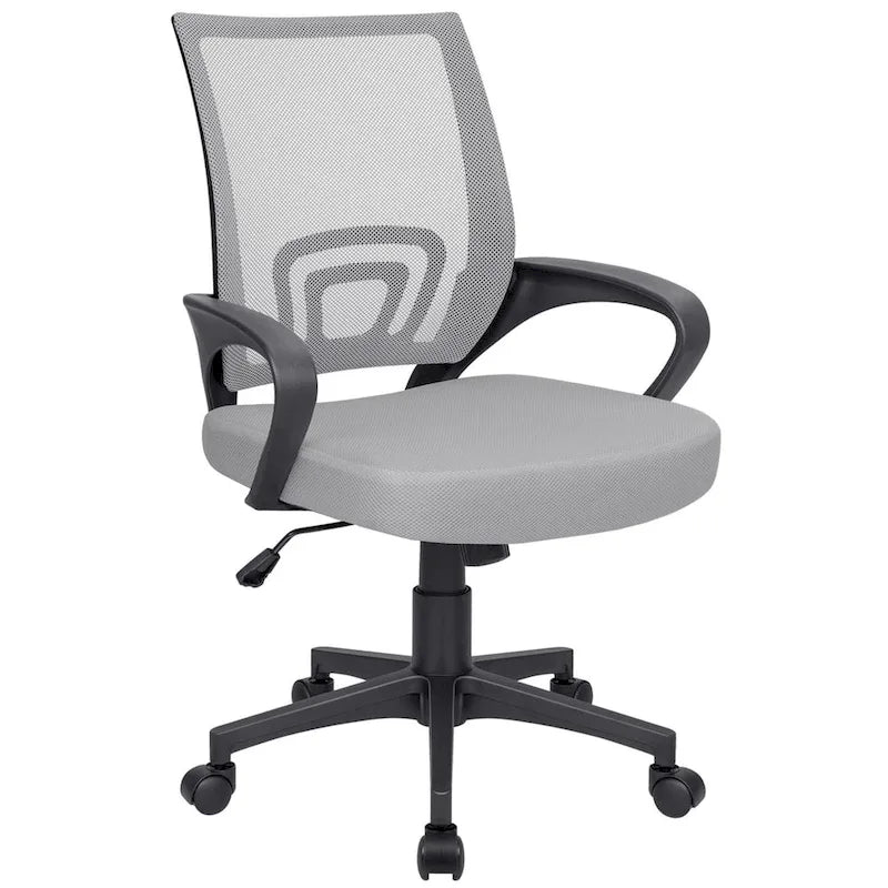Sedia da scrivania ergonomica in rete con braccioli, girevole, regolabile per ufficio