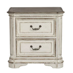 Magnolia Manor 2-Drawer Oak Night Stand for Bedroom - 2 Finish Options