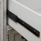 Comodino tradizionale a 2 cassetti Antique White / Weathered Bisque, 1 persona