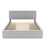 Letto imbottito a piattaforma, Queen Size, con 4 cassetti
