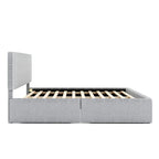 Letto imbottito a piattaforma, Queen Size, con 4 cassetti