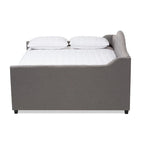 Daybed moderno grigio/beige con letto estraibile — Per 2 persone, misure full e queen