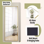 HOMLUX Specchio da terra rettangolare 64x21/58x18, a figura intera, per bagno