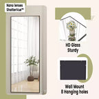 HOMLUX Specchio da terra rettangolare 64x21/58x18, a figura intera, per bagno