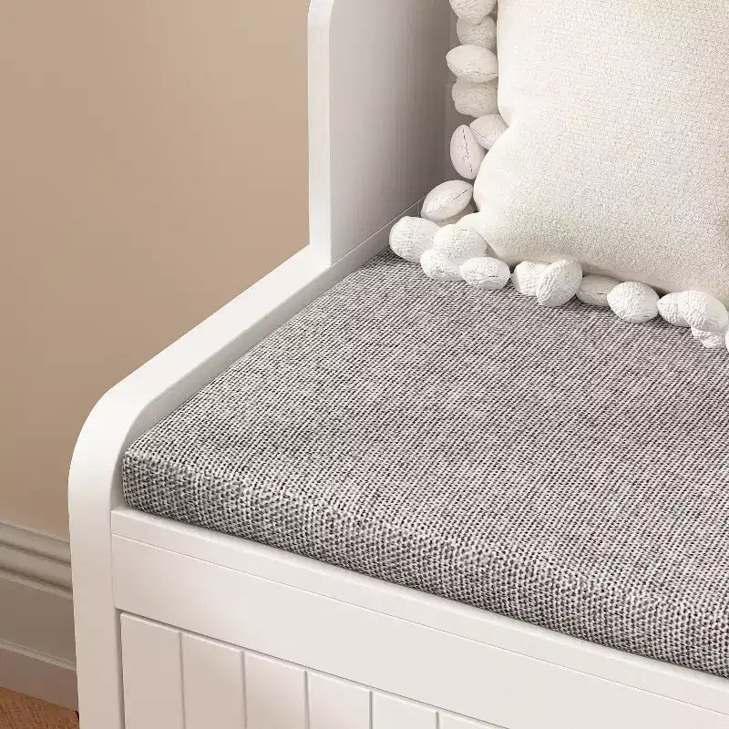 Panca da ingresso 3-in-1 Famapy in legno con 4 ganci in metallo e portaoggetti