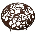 LeisureMod Devon 31 Tavolo da Pranzo Moderno da Bistrò - Base in Alluminio Antiruggine con Design ad Albero e Piano Circolare in Vetro Temperato per Interni/Esterni