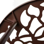 LeisureMod Devon 31 Tavolo da Pranzo Moderno da Bistrò - Base in Alluminio Antiruggine con Design ad Albero e Piano Circolare in Vetro Temperato per Interni/Esterni