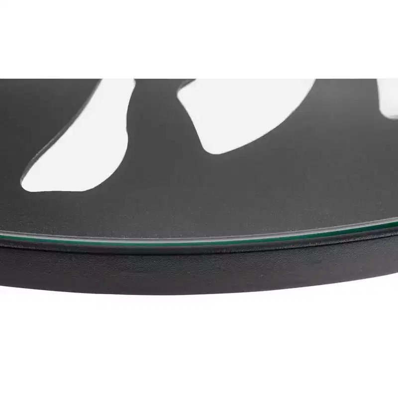 LeisureMod Devon 31 Tavolo da Pranzo Moderno da Bistrò - Base in Alluminio Antiruggine con Design ad Albero e Piano Circolare in Vetro Temperato per Interni/Esterni