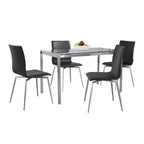LumiSource Set da pranzo girevole Fuji Mason 5 pezzi in acciaio inossidabile
