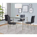 LumiSource Set da pranzo girevole Fuji Mason 5 pezzi in acciaio inossidabile