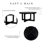 Tavolino da caffè East at Main 38 rotondo con base a intreccio