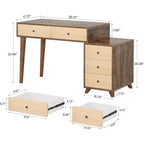 Scrivania per computer Lantine da 51 pollici con 5 cassetti