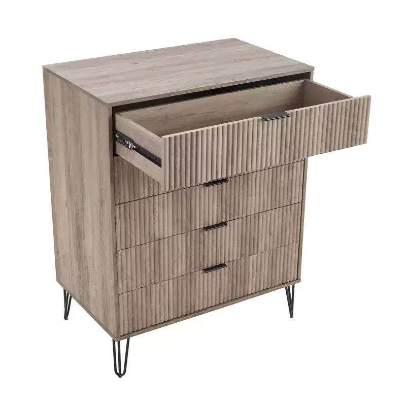 Manhattan Comfort Dumbo Set Comò a 5 Cassetti, Comò a 6 Cassetti e Comodino da 3 Pezzi
