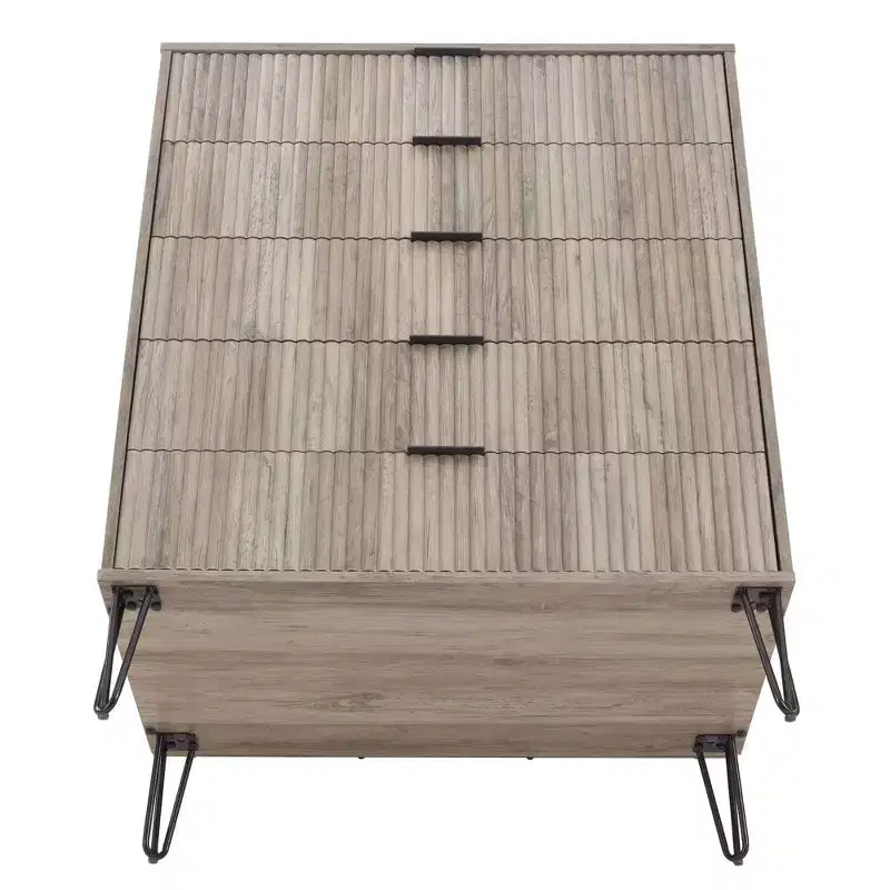 Manhattan Comfort Dumbo Set Comò a 5 Cassetti, Comò a 6 Cassetti e Comodino da 3 Pezzi