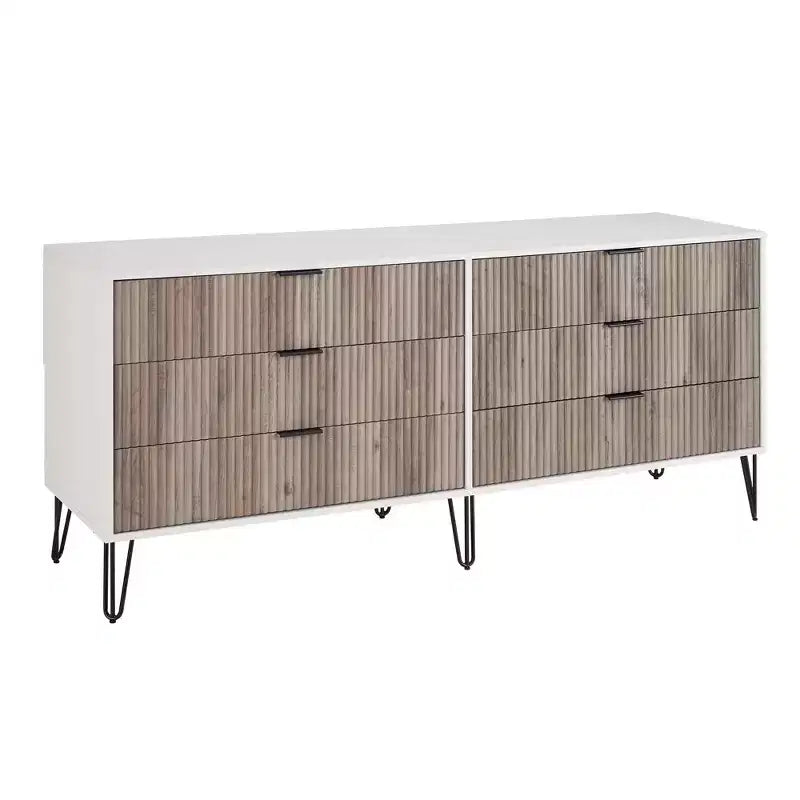 Manhattan Comfort Dumbo Set Comò a 5 Cassetti, Comò a 6 Cassetti e Comodino da 3 Pezzi