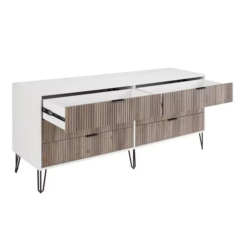 Manhattan Comfort Dumbo Set Comò a 5 Cassetti, Comò a 6 Cassetti e Comodino da 3 Pezzi