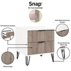 Manhattan Comfort Dumbo Set Comò a 5 Cassetti, Comò a 6 Cassetti e Comodino da 3 Pezzi