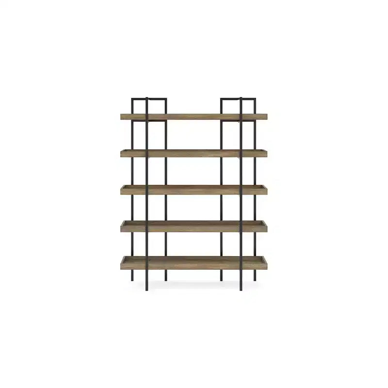 Mobile libreria Ashley Montia a 5 ripiani, design Signature, marrone chiaro