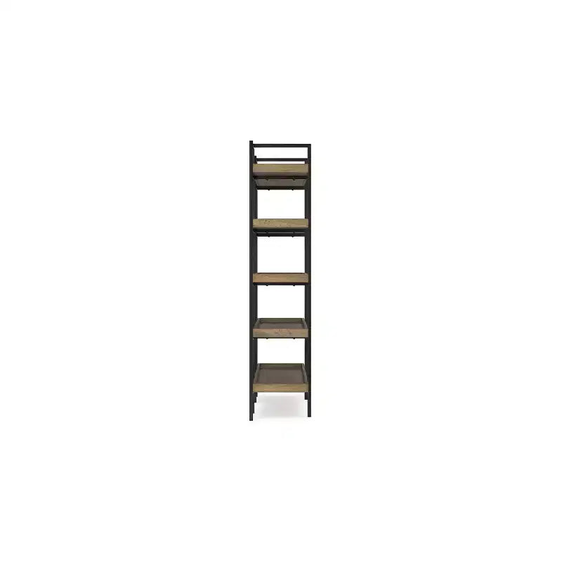 Mobile libreria Ashley Montia a 5 ripiani, design Signature, marrone chiaro