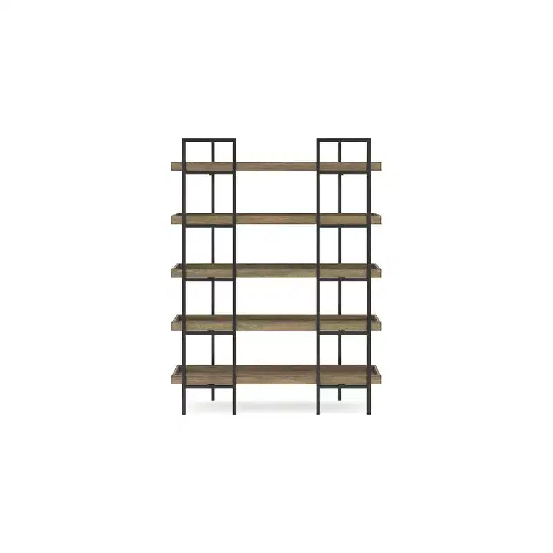 Mobile libreria Ashley Montia a 5 ripiani, design Signature, marrone chiaro