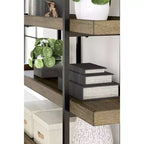Mobile libreria Ashley Montia a 5 ripiani, design Signature, marrone chiaro